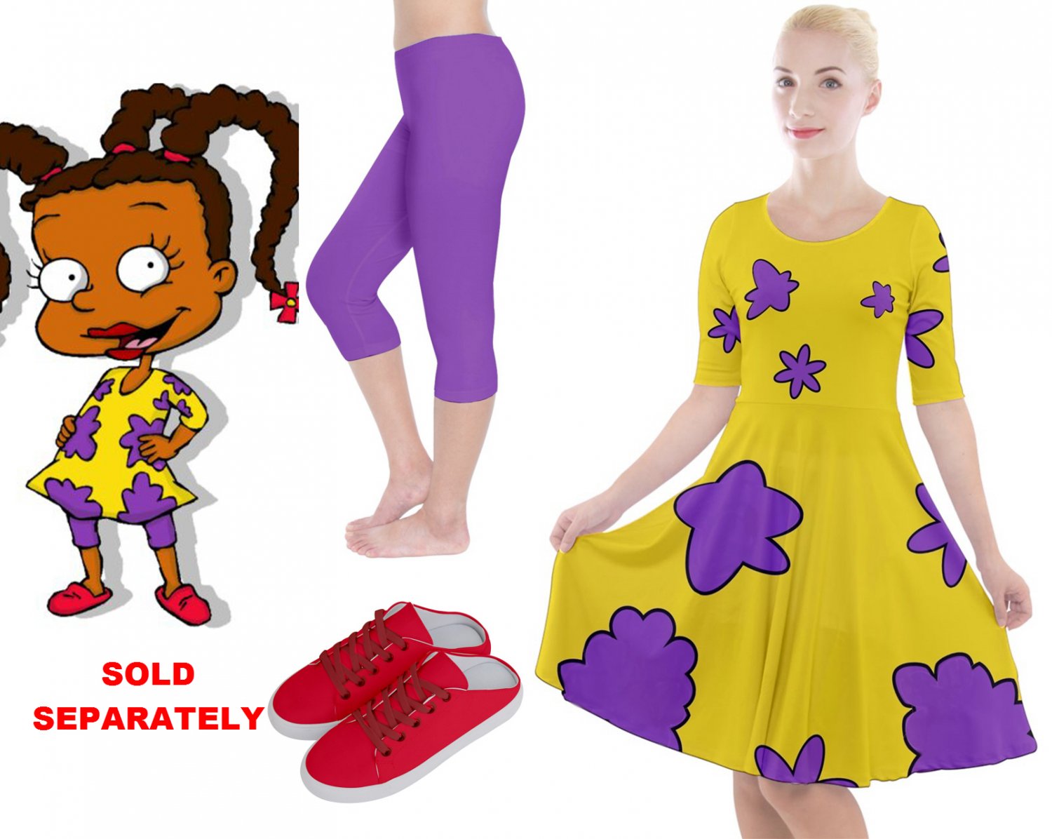 Disguise as Susie Carmichael from Rugrats costume dress shoes leggings ...