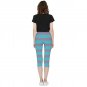 Women's as Cheshire cat Lightweight Velour Capri Leggings cosplay Halloween costume blue