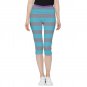 Women's as Cheshire cat Lightweight Velour Capri Leggings cosplay Halloween costume blue