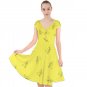 Cap Sleeve Front Wrap Midi Dress as Emma Stone La la land cosplay Halloween costume blue
