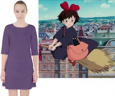 Dress as kiki delivery service  cosplay Halloween costume blue
