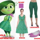 Disgust costume dress shoes heels leggings scarf sold separately inside out adult size