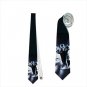 Necktie Silver Surfer humanoid alien with metallic skin surfboard superhero tie