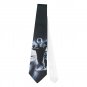 Necktie Silver Surfer humanoid alien with metallic skin surfboard superhero tie