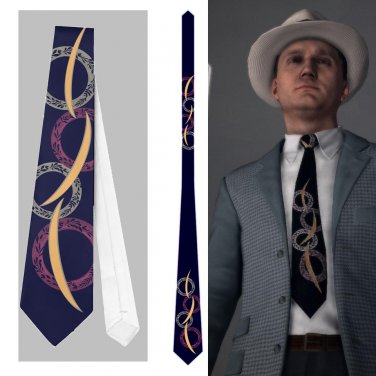 Necktie tie for gamer as Cole Phelps cosplay