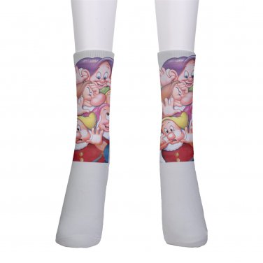 Socks men's crew snow white dwarfs