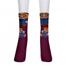 Socks men's crew Mario pumpkin head halloween