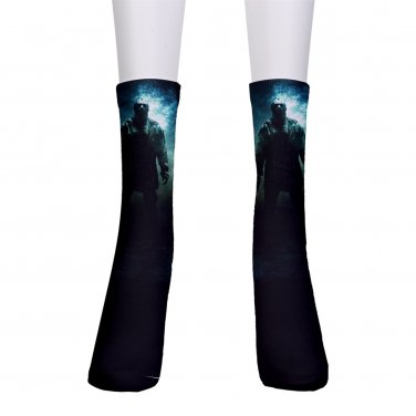 men's crew Socks Friday the 13th halloween horror gothic