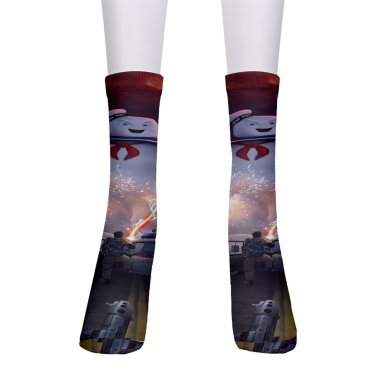 men's crew Socks ghostbusters marshmallow