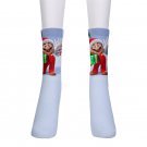 men's crew Socks Christmas Mario