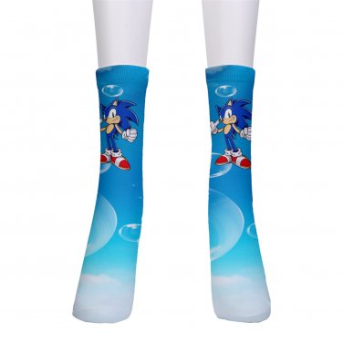 men's crew Socks Sonic blue sky bubbles