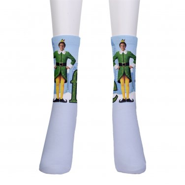 men's crew Socks Elf Christmas fun  Will Ferrell