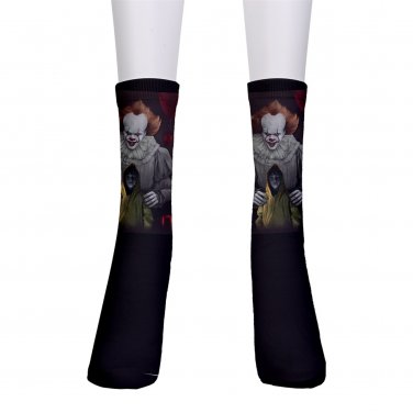 men's crew Socks Pennywise clown horror halloween creepy