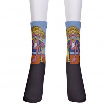 men's crew Socks pink panther