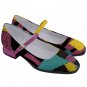 Mary Jane Shoes cosplay nightmare before Christmas Sally pattern gothic mismatched left right design