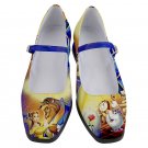 Mary Jane Shoes Beauty and the Beast valentine day romantic mismatched left right design