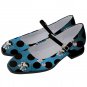 Mary Jane Shoes polka dots White rabbit Alice in wonderland mismatched left right design