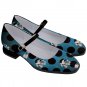 Mary Jane Shoes polka dots White rabbit Alice in wonderland mismatched left right design