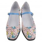Mary Jane Shoes tea cup Alice in wonderland pink mismatched left right design