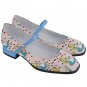 Mary Jane Shoes tea cup Alice in wonderland pink mismatched left right design