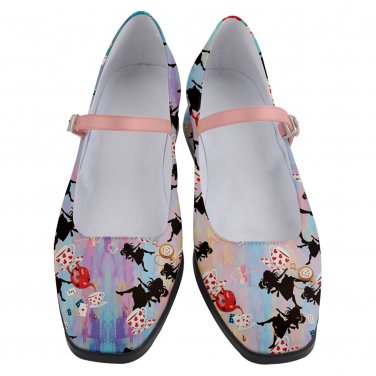 Mary Jane Shoes tea cup Alice in wonderland pink hearts