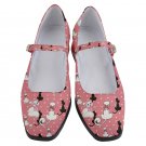 Mary Jane Shoes cats white and black cats pink valentine day