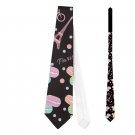 Necktie Tie french macarons tower Eiffel tour bicycles Paris souvenir
