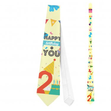 Necktie Tie Happy Birthday 2 two years old baby