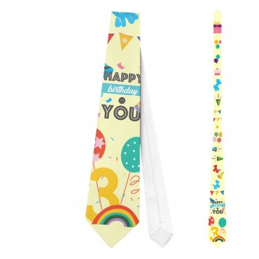 Necktie Tie Happy Birthday 3 three years old baby