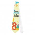 Necktie Tie Happy Birthday 8 eight years old