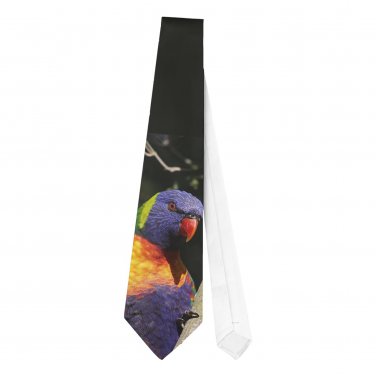 Necktie Tie rainbow lorikeet australian colorful parrot bird