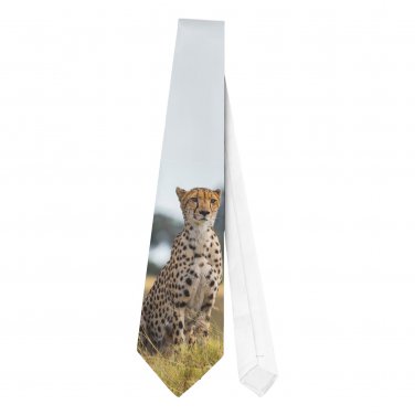 Necktie Tie cheetah wild cat