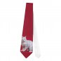 Necktie Tie white cat red background