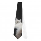 Necktie Tie white cat angora