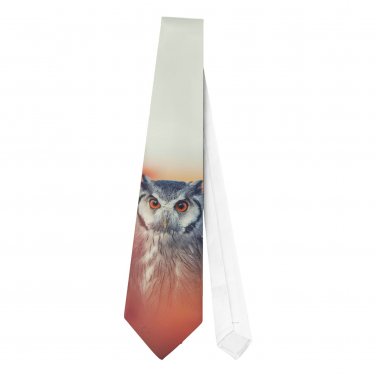 Necktie Tie owl wild prey bird