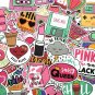 60 Pcs Cute Girl Pink Hydro Flask & Case Laptop Vsco Stickers Instagram Decal