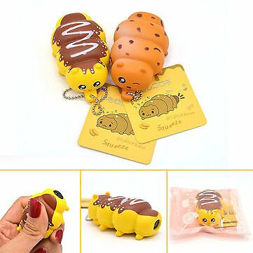 Squeeze Caterpillar 6cm Original Packaging Phone Bag Strap Fun Stress Reliever