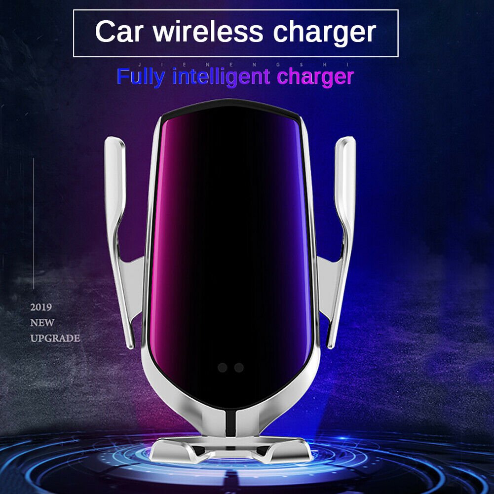Maheswara Store USA 10W Wireless Automatic Clamping Smart Sensor Car Phone Holder Fast Charger A+ Si