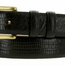 Arthur Genuine Italian Calfskin Leather Designer Dress Belt 1-1/8" Wide Size 32 Lizard Black