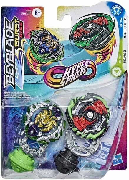 Engaard E5 & Monster Ogre O5 Burst Rise HyperSphere Beyblade Dual Pack ...