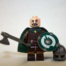 Green Knight with axe soldier Custom minifigure  army castle knighte Minifigure Toy From US