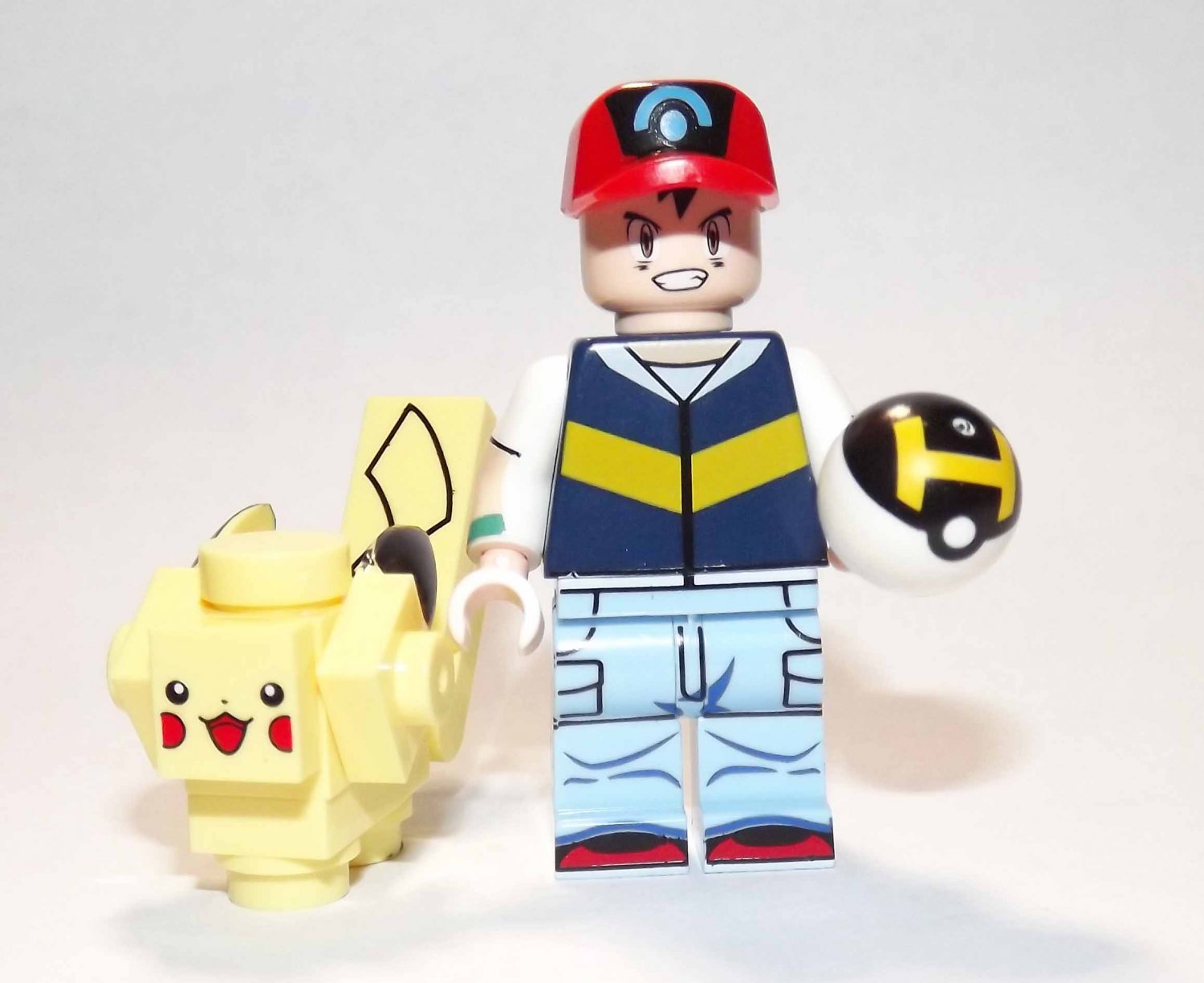 Ash Ketchum and Pikachu Pokemon Y and X Cartoon game Lego Compatible ...