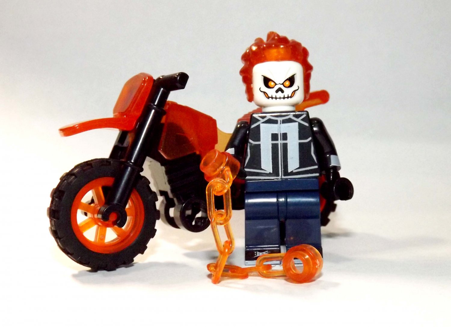 Ghost Rider Robbie Reyes with motorcycle Comic Lego Compatible ...