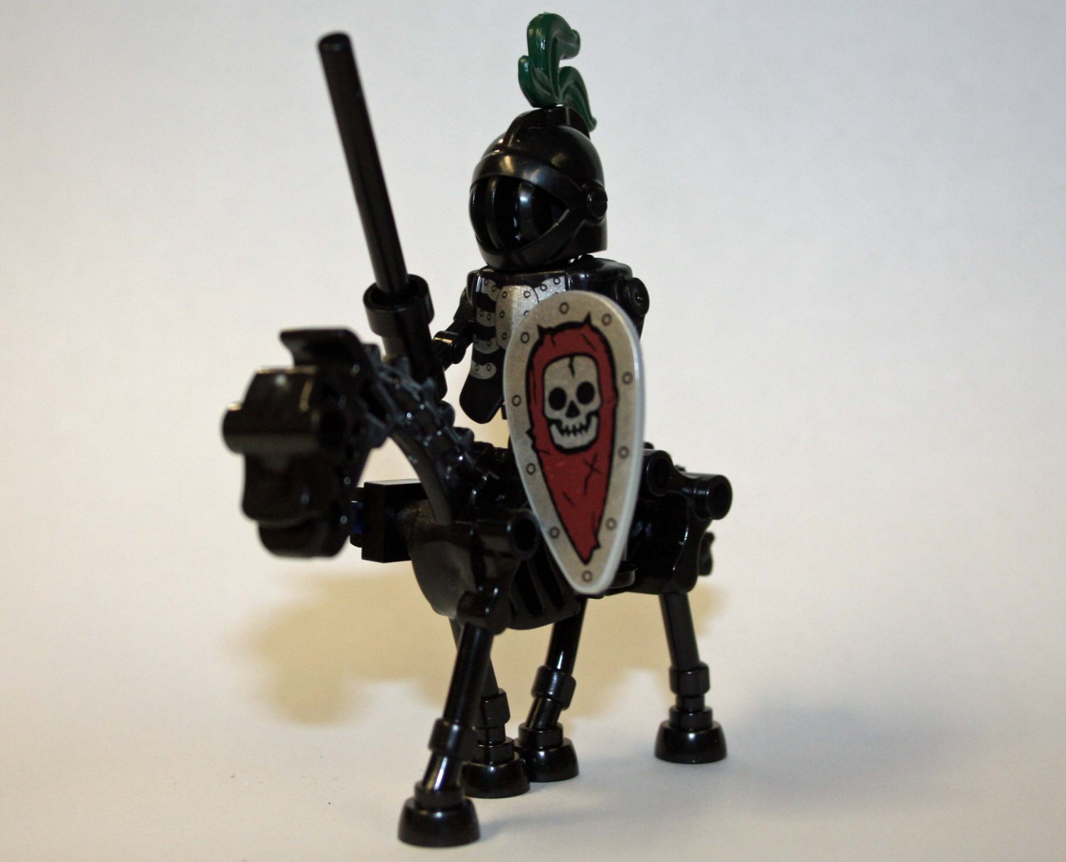 Dark Skeleton Knight (B) with Horse animal Lego Compatible Minifigure Toys