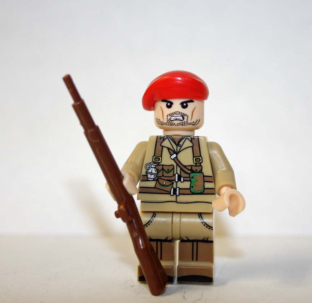 British Airborne paratrooper Soldier WW2 Lego Compatible Minifigure Toys