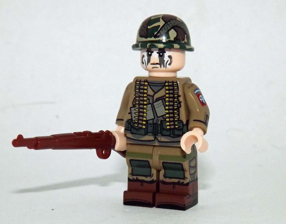 82nd Airborne Us Army Soldier Gunner D Day Ww2 Paratrooper Lego Compatible Minifigure Toys