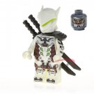 Overwatch Silver Genji Cyan Lego Compatible Minifigure Toys