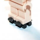 Building Block Pair of Silver Roller Skates