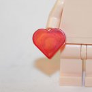Building Block Heart clear Red Love Construction Piece