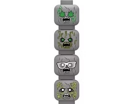 Building Block Zombie Head Set D Minifigure Head DIY
